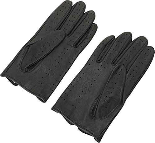ZLUXURQ Guantes de conducción de piel de oveja para hombre sin forro, suaves y cómodos