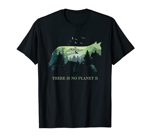 Zorro en el bosque salvará la tierra y el medio ambiente. Camiseta