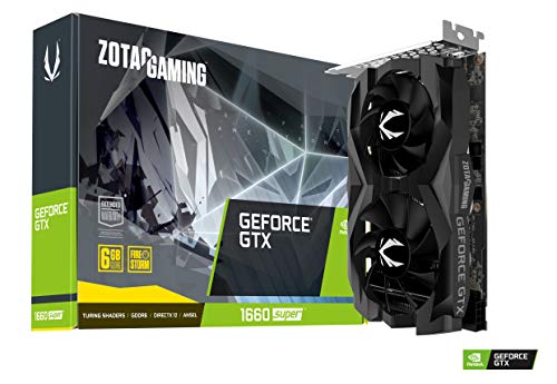 ZOTAC Gaming GeForce GTX - Tarjeta gráfica (GeForce GTX 1660 Super Twin Fan, 6 GB GDDR5, 192-bit, 1785 MHz, 8 Gbps, PCI Express 3.0)