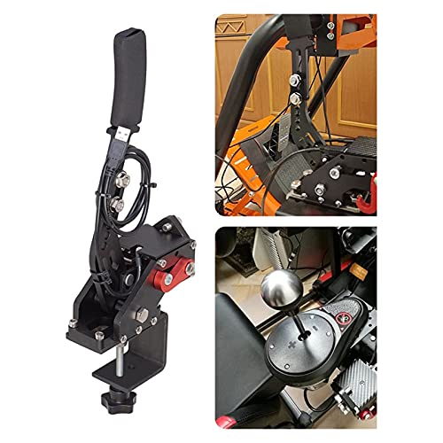 ZSM Handbrake 16 bits Hall Sensor USB Handbrake Fit para los Juegos de Carreras de SIM Logitech G25 / 27/29 T300 T500 Fit para PC Windows Dirt Rally Sistema de Frenos (Color : with U-Shaped Parts)