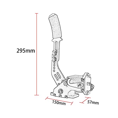 ZSM Handbrake 16 bits PC USB Handbrake para SIM Auto Racing Games G25 / G27 / G29 T500 Acero y Aluminio Rally Ajuste Ajustable para PC Windows Dirt Rally Sistema de Frenos (Color : Army Green)