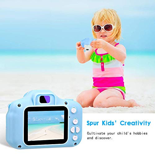 ZStarlite Cámara Digital para Niños, 1080P 2.0" HD Selfie Video Cámara Infantil, Regalos Ideales para Niños Niñas de 3-10 Años, con Tarjeta TF 32 GB, Lector de Tarjetas (Azul)