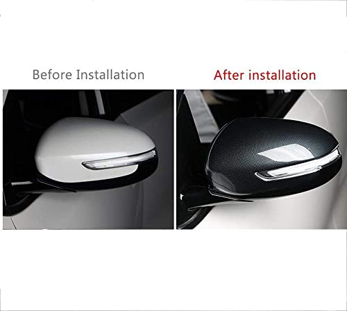 ZYKDM Accesorios De Carcasa De Espejo Retrovisor De Coche Cubierta De Espejo Retrovisor De Coche De Fibra De Carbono Carcasa De Protectores De Borde De Espejo Retrovisor De Carcasa, para Kia SPOR