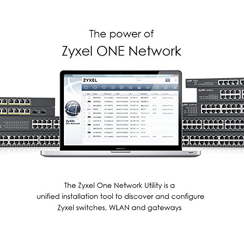 Zyxel Switch PoE Gigabit de 24 puertos | Gestión inteligente | Montaje en rack | 24 puertos PoE+ con presupuesto de 170 vatios y 2 puertos SFP | VLAN, IGMP, QoS | Garantía de por vida [GS1900-24HP]