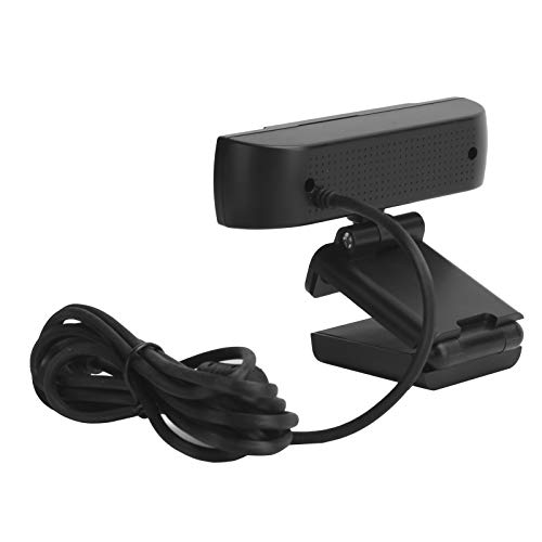 01 Cámara Web HD, cámara Web Negra Gran Angular de 90 ° con Cubierta de Lente para transmisión para Juegos para grabación de PC para conferencias en línea