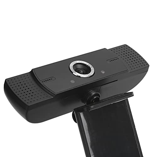 01 Cámara Web HD, cámara Web Negra Gran Angular de 90 ° con Cubierta de Lente para transmisión para Juegos para grabación de PC para conferencias en línea