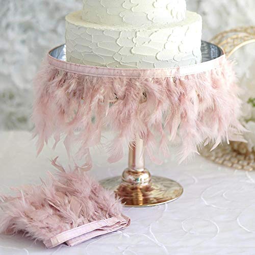 1 metro de color rosa, adornos de plumas de pavo, cinta, vestido de novia, decoración, manualidades de costura, venta al por mayor-azul marino
