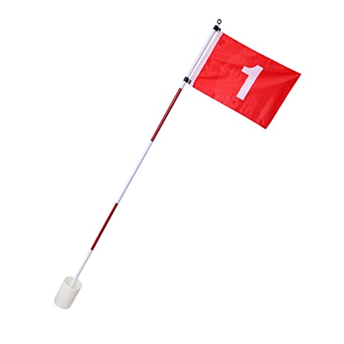 1 Pc de Visible Nylon Bandera Roja de Hoyo de Golf Accesorio de Campo de Golf para Juegos y Ejercicios