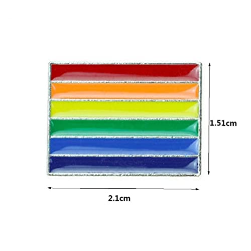 1 Pc Metal Rainbow Pin Badge Rainbow Flag Broche Rainbow Gay Pins Lesbianos para Suéteres Bufandas