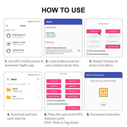 10 Tarjetas NFC 215, Tarjetas NFC 215 en Blanco Regrabables con Forma de Moneda de 25 mm/ 0,98 Pulgadas Compatible con TagMo Amiibo y NFC Teléfonos Móviles y Dispositivos Habilitados, Incluye 1 Caja