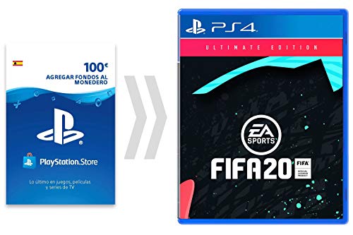 100€ PSN Card Crédito por FIFA20 - Ulitmate Edition [Código de descarga PSN - Cuenta española] - Ultimate Edition Edition | Código de descarga de PS4 - Cuenta del Reino Unido