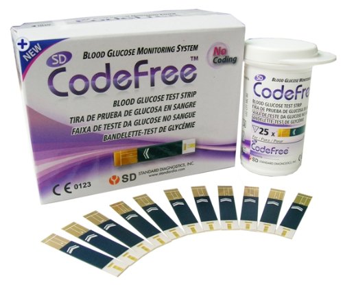 100 Tiras – SD Codefree Medidor De Glucosa En Sangre/ Prueba De Control/ Tiras De Prueba Reemplazo