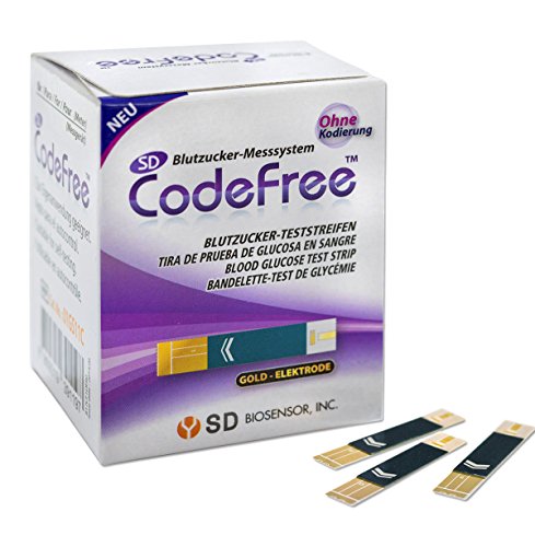 100 Tiras - SD Codefree Medidor De Glucosa En Sangre / Prueba De Control / Tiras De Prueba Reemplazo