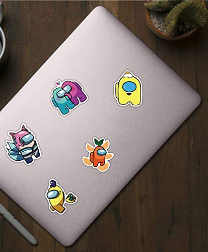 100 unids Among Us Pegatinas para el tema del juego del ordenador portátil Calcomanías impermeables Pegatinas para botellas de agua portátil Teléfono equipaje(100 piezas)