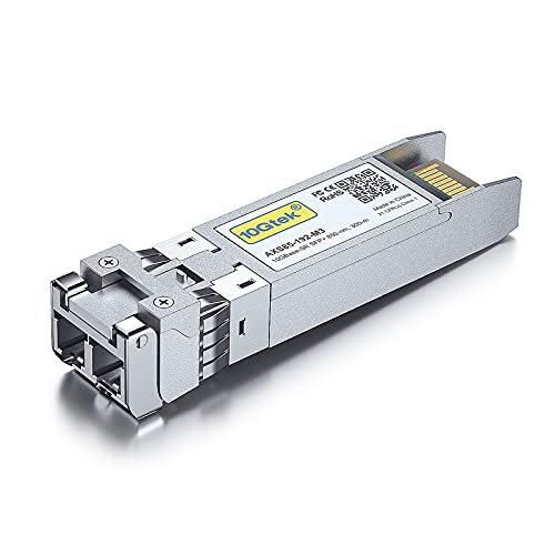 10G SFP+ SR Multimodo Transceiver - 10GBase-SR LC Módulo Compatible para Cisco SFP-10G-SR, Meraki MA-SFP-10GB-SR, Mikrotik S+85DLC03D, Ubiquiti, Netgear, Zyxel, Qnap, Synology, D-Link, Open Switch