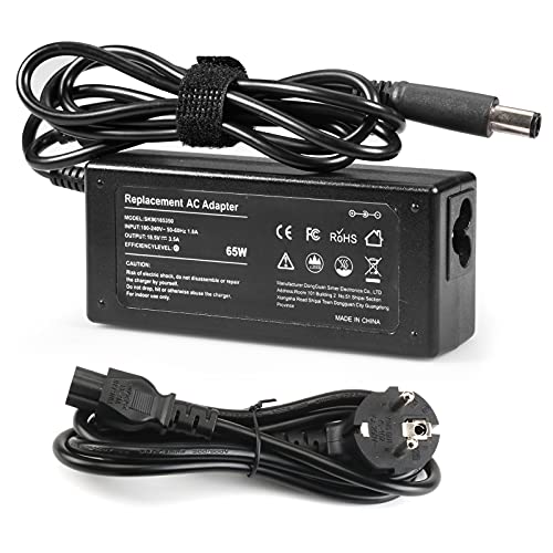 18.5V 3.5A 65W Cargador de computadora portátil con Adaptador de CA para HP EliteBook Folio 9470m 9480m ProBook 430 G1 G2 440 455 650 655 255 EliteBook Revolve 810 G1 G2, 840 G1, 850 G1, 745 G2