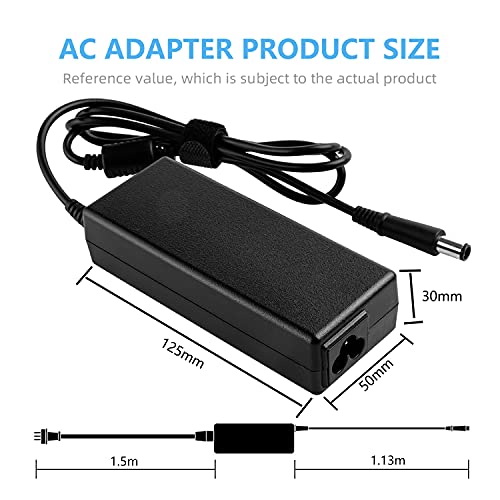 19V 4,74A 90W Cargador para portatil HP Pavilion G4 G6 G6t G7 M6 M7; Compaq Presario CQ57 CQ60 CQ61 Cq40 Cq62; EliteBook 745 820 840 850 G1 G2; Compaq Presario Cq40 Cq62; Probook G0 G1 G2 7.4 x 5.0mm