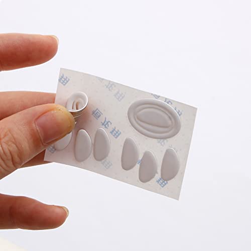 2 Juegos de Patines para ratón Almohadillas para pies deslizantes Pegatina para pies de ratón para Zowie EC1-B EC2-B Mouse Blanco Bordes curvos Redondeados pies de ratón Alfombrilla de ratón