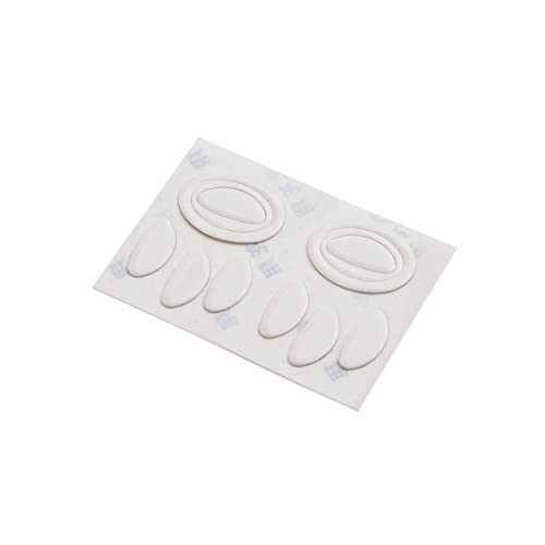 2 Juegos de Patines para ratón Almohadillas para pies deslizantes Pegatina para pies de ratón para Zowie EC1-B EC2-B Mouse Blanco Bordes curvos Redondeados pies de ratón Alfombrilla de ratón