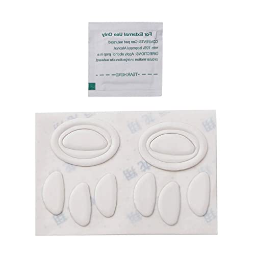 2 Juegos de Patines para ratón Almohadillas para pies deslizantes Pegatina para pies de ratón para Zowie EC1-B EC2-B Mouse Blanco Bordes curvos Redondeados pies de ratón Alfombrilla de ratón