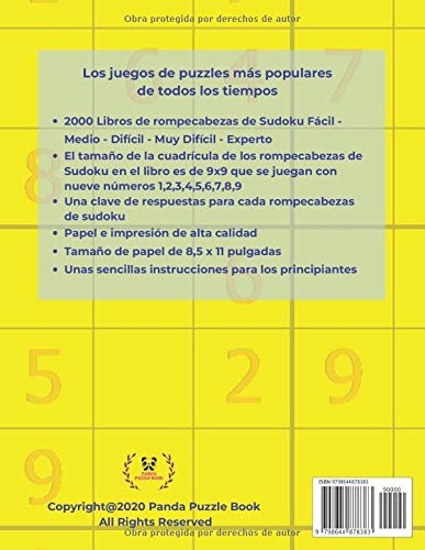 2000 Sudokus Para Adultos Fácil A Experto: Juegos De Lógica Para Adultos