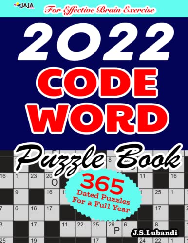 2022 CODEWORD Puzzle Book, 365 Dated puzzles for a full year | For Effective Brain Exercise!
