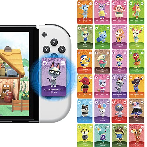 24 tarjetas NFC de terceros para Animal Crossing New Horizons Amiibo Card Series 5, [última versión], compatible con Switch/Switch Lite/Wii U/New 3DS con estuche