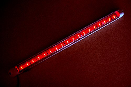 24 V 18 LED rojo Interior Rojo Lámpara de luz 400 mm para el coche Van Bus Caravan SUV Truck Interruptor de encendido/apagado