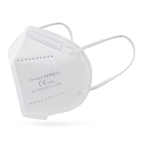 25 uds Mascarilla FFP2 CN Ultra Protección + Estuche Antiséptico + Ajustadores | Homologada CE | desechable - no Reutilizable | 5 capas, tamaño adulto, Color a escoger (Blanco)