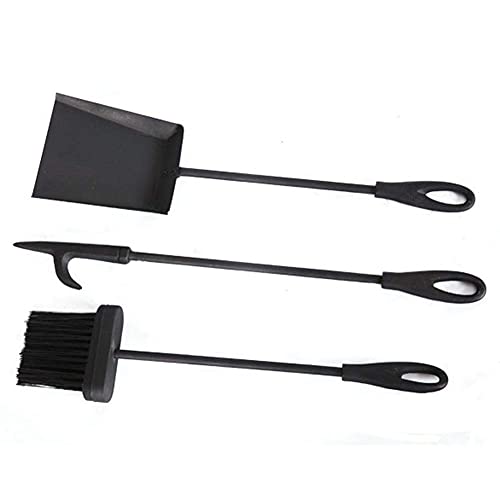 27.6in Fireplace Tools Set 4 PCS Kit Wrought Iron Indoor Fireset Stand Wood Log Holder Outdoor Fire Pit Hearth Accessories Kit