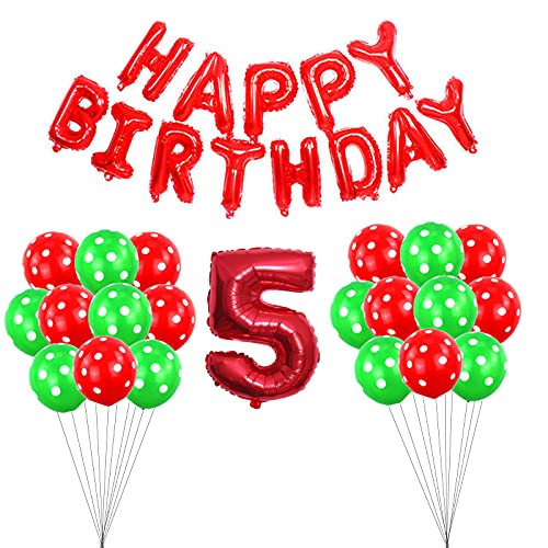 28 globos de Super Mario Bros para fiesta de cumpleaños 5. Globos de cumpleaños para decoración de fiesta de Mario Party Favors (5 años)