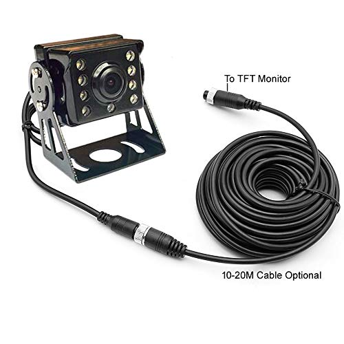 2×8LEDs Ángulo de Visión de 120 ° de Ancho IR Night Vison Cámara de Estacionamiento a Prueba de agua con 15M cable + 12V-24V 7 "TFT LCD HD Monitor de coche para Autobús /Camión /Remolque/ RV