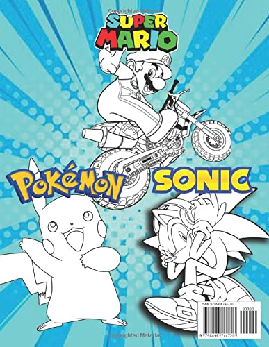 3 in 1 Anime Libro Da Colorare: +100 immagini di alta qualità, Libro da colorare speciale per bambini e appassionati da 3-7,4-8,8-10,8-12 anni, grandi regali per i bambini