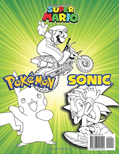 3 in 1 Anime Libro Da Colorare: +100 immagini di alta qualità, Libro da colorare speciale per bambini e appassionati da 3-7,4-8,8-10,8-12 anni, grandi regali per i bambini