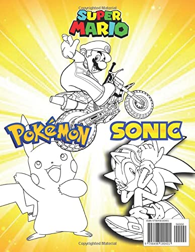 3 in 1 Anime Libro Da Colorare: +100 immagini di alta qualità, Libro da colorare speciale per bambini e appassionati da 3-7,4-8,8-10,8-12 anni, grandi regali per i bambini