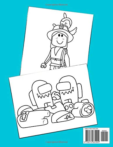 3 in 1 - Gaming Characters Coloring Book: Kids Coloring Books With Amazing Combination Of Brawlers, Among Us And Roblox, Suitable For All Ages, Kids, Boys, Girls, Adults.