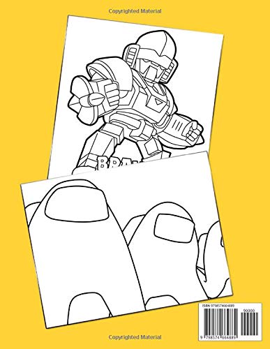 3 in 1 - Gaming Characters Coloring Book: Kids Coloring Books With Amazing Combination Of Brawlers, Among Us And Roblox, Suitable For All Ages, Kids, Boys, Girls, Adults.