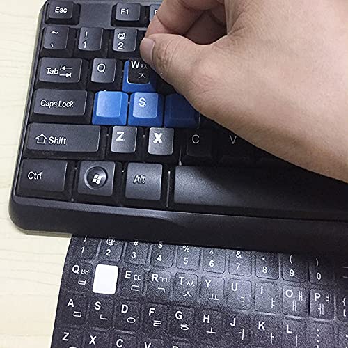 3 pegatinas universales para teclado ruso francés inglés árabe español, letra alfabeto de página pegatinas para ordenador portátil teclado de escritorio práctico