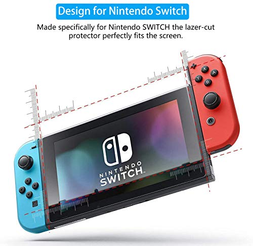 [3 Unidades]Aishtec Protector de Pantalla para Nintendo Switch, [Dureza 9H] Transparente HD Anti-Arañazos - 3 Unidades
