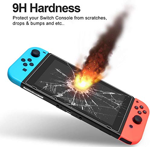 [3 Unidades]Aishtec Protector de Pantalla para Nintendo Switch, [Dureza 9H] Transparente HD Anti-Arañazos - 3 Unidades