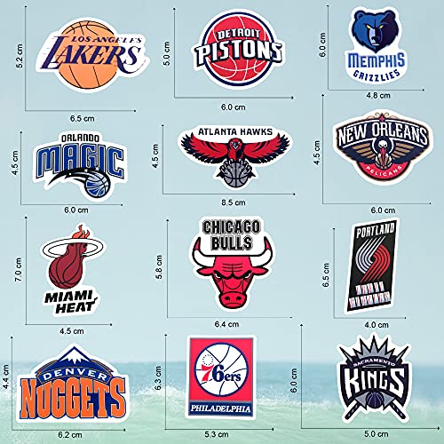 32 Pegatinas de Baloncesto. Pegatinas Asociacion Basquetbol NBA. Pegatinas Lakers, Chicago Bulls, Orlando Magic u Mucho mas