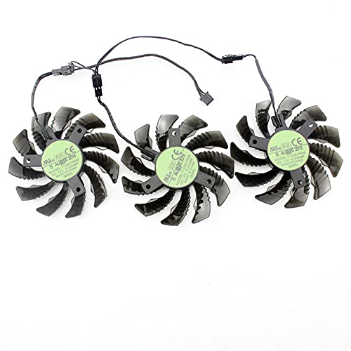 3pcs 3Pin 75mm T128010SM PLD08010SM PLD08010S12H GTX970 VGA GPU Fan de Cooler para Gigabyte GTX 970 Windforce G1 Tarjetas gráficas como reemplazo