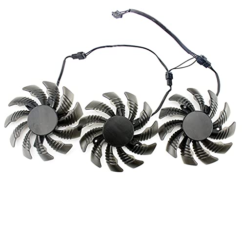 3pcs 3Pin 75mm T128010SM PLD08010SM PLD08010S12H GTX970 VGA GPU Fan de Cooler para Gigabyte GTX 970 Windforce G1 Tarjetas gráficas como reemplazo