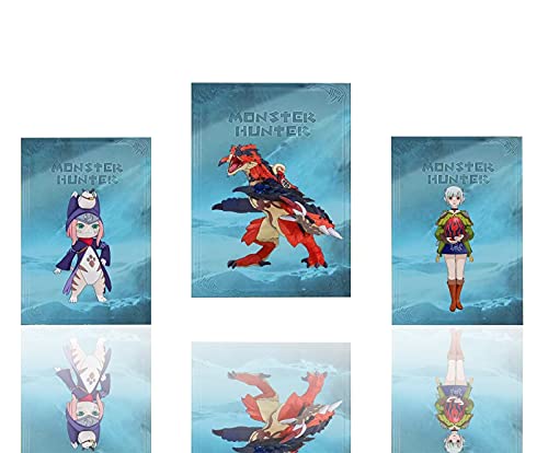 3PCS Amiibo Tarjetas de Juego para Monster Hunter Stories 2 Wings of Ruin, ENA Razewing Ratha Tsukino NFC Amiibo Card para Switch/Switch Lite/New 3DS/Wii U