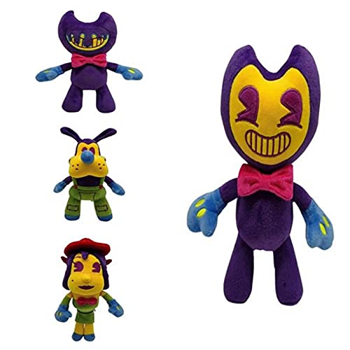 4 unids 20 cm Bendy felpa juguetes muñeca lindo juego terror Bendy felpa suave peluche juguetes para niños niños