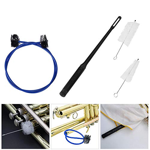 4 unids/set Kit de limpieza Cepillos de herramientas Accesorios de mantenimiento de instrumentos para llaves de boquilla de latón de trompeta