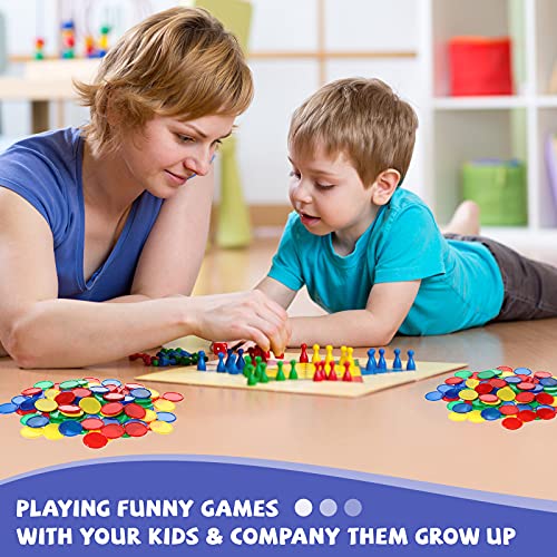 400 Fichas de Póquer de Plástico Tarjeta de Fichas en Blanco de Contadores de Aprendizaje Pequeños de 4 Colores 1 Pulgada para Juego Matemáticas Recompensa