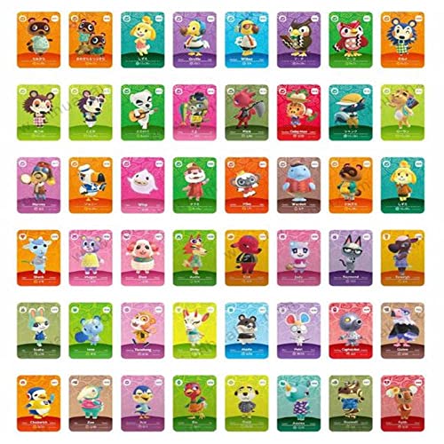 48 tarjetas NFC Amiibo, juego de cartas de aldeano de personajes raros para Animal Crossing New Horizons Amiibo, para Switch/Switch Lite/Wii U