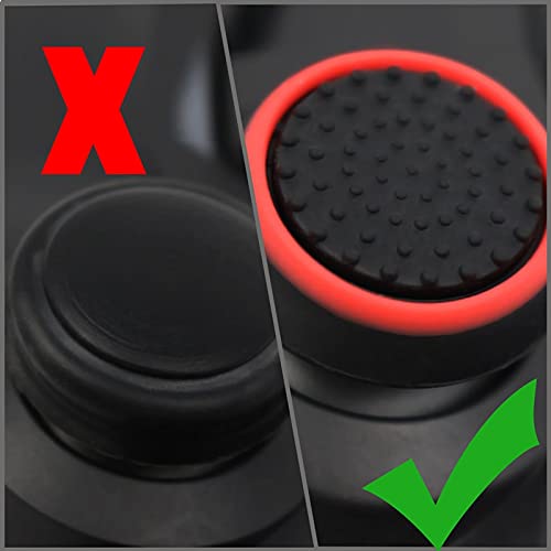 4pcs Silicone Analog Thumb Stick Pegation Cover for PS4 para PS3 / NS/Gorras de thumbstick de Xbox One/Xbox 360 para PS5 Accesorios (Color : Black Green)