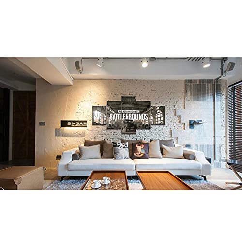 5 paneles con Pubg Playerunknowns Battlegrounds enmarcado, póster de juego, obra de arte, pintura de pared sobre lienzo para decoración del hogar, 150x80cm
